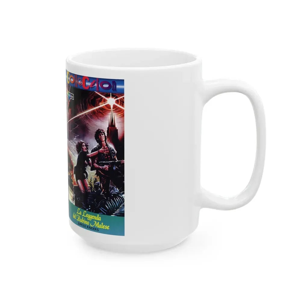 JUNGLE RAIDERS (VHS COVER) - White Coffee Mug - Go Mug Yourself