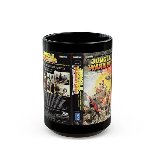 JUNGLE WARRIORS (VHS COVER) - Black Coffee Mug-15oz-Go Mug Yourself