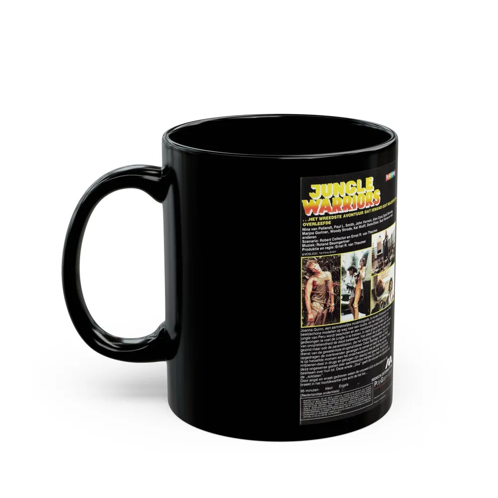 JUNGLE WARRIORS (VHS COVER) - Black Coffee Mug-Go Mug Yourself