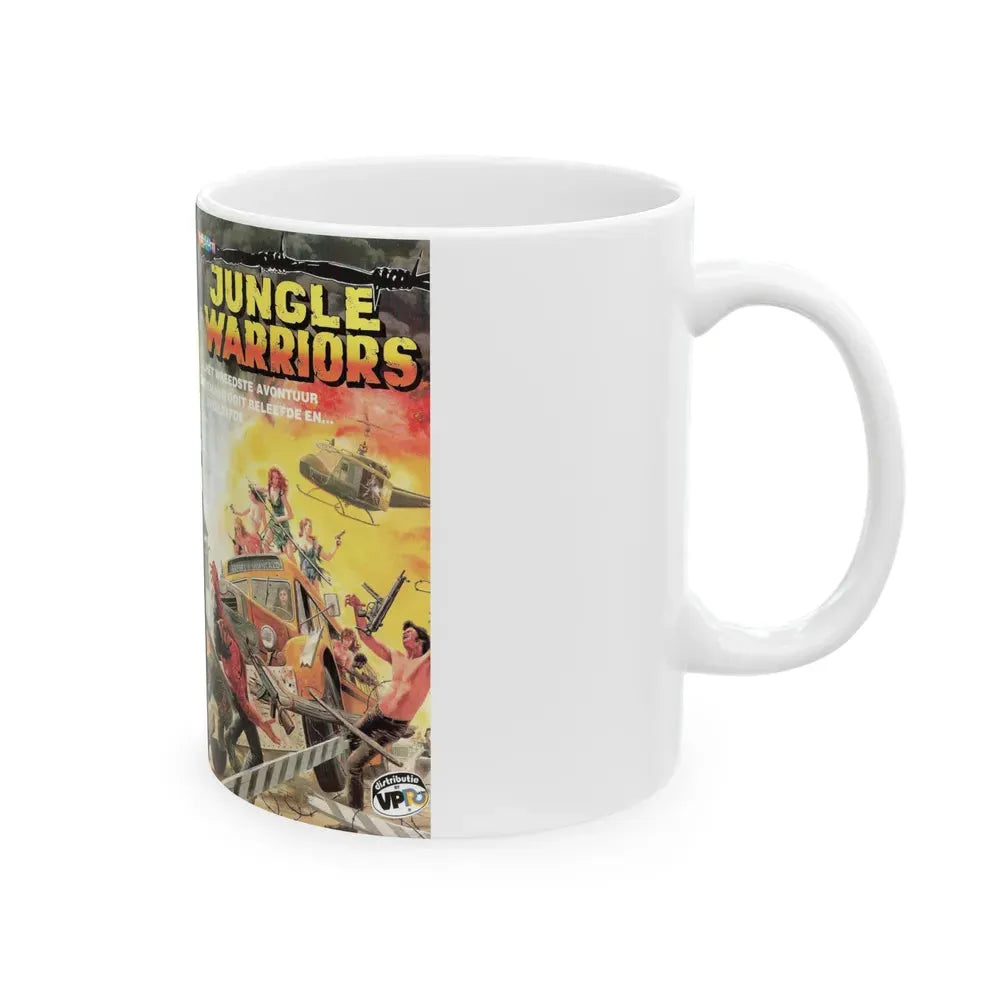 JUNGLE WARRIORS (VHS COVER) - White Coffee Mug - Go Mug Yourself
