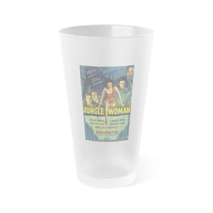 JUNGLE WOMAN 1944 Movie Poster - Frosted Pint Glass 16oz-16oz-Frosted-Go Mug Yourself