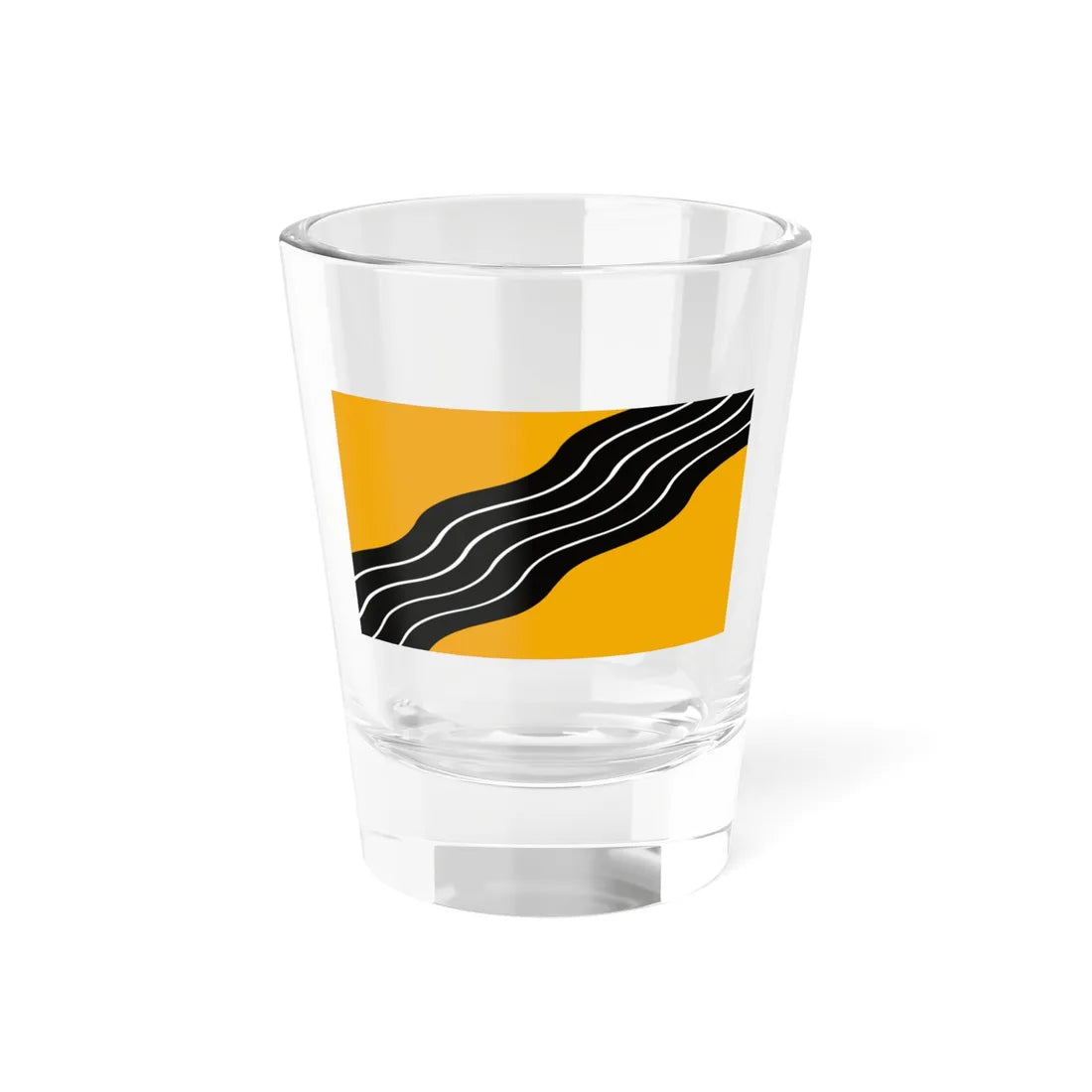 Juodupės vėliava (Lithuania) Shot Glass 1.5oz - Go Mug Yourself
