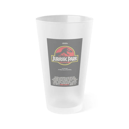 JURASSIC PARK 1993 Movie Poster - Frosted Pint Glass 16oz-16oz-Frosted-Go Mug Yourself