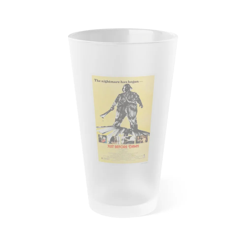 JUST BEFORE DAWN 1981 Movie Poster - Frosted Pint Glass 16oz-16oz-Frosted-Go Mug Yourself