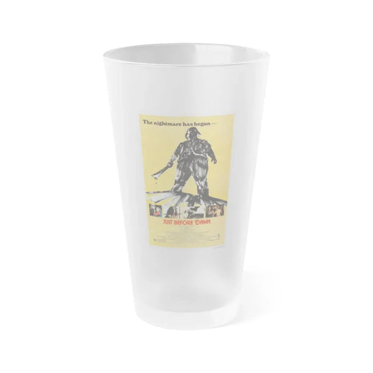 JUST BEFORE DAWN 1981 Movie Poster - Frosted Pint Glass 16oz 16oz Frosted - Go Mug Yourself