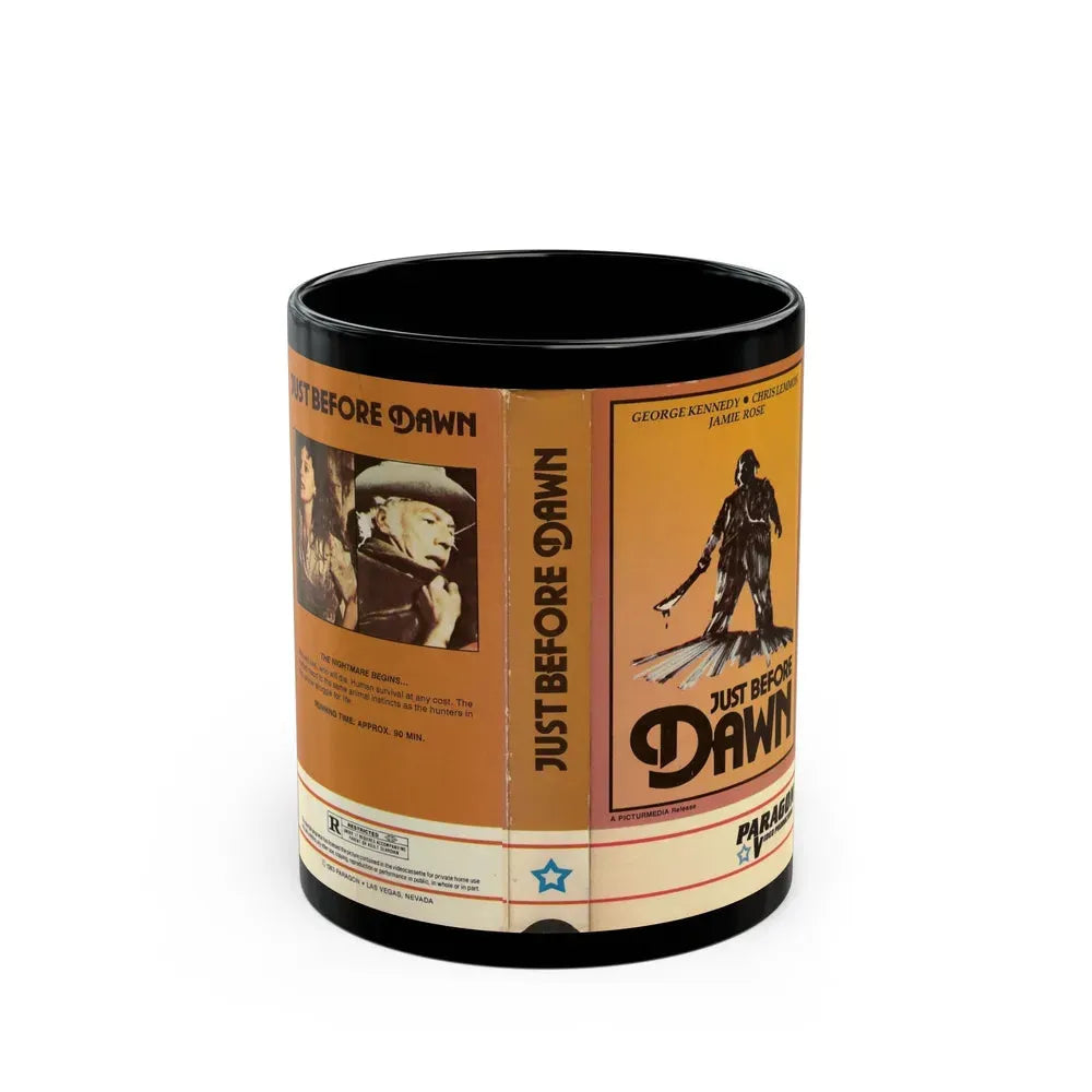 JUST BEFORE DAWN (VHS COVER) - Black Coffee Mug 11oz - Go Mug Yourself