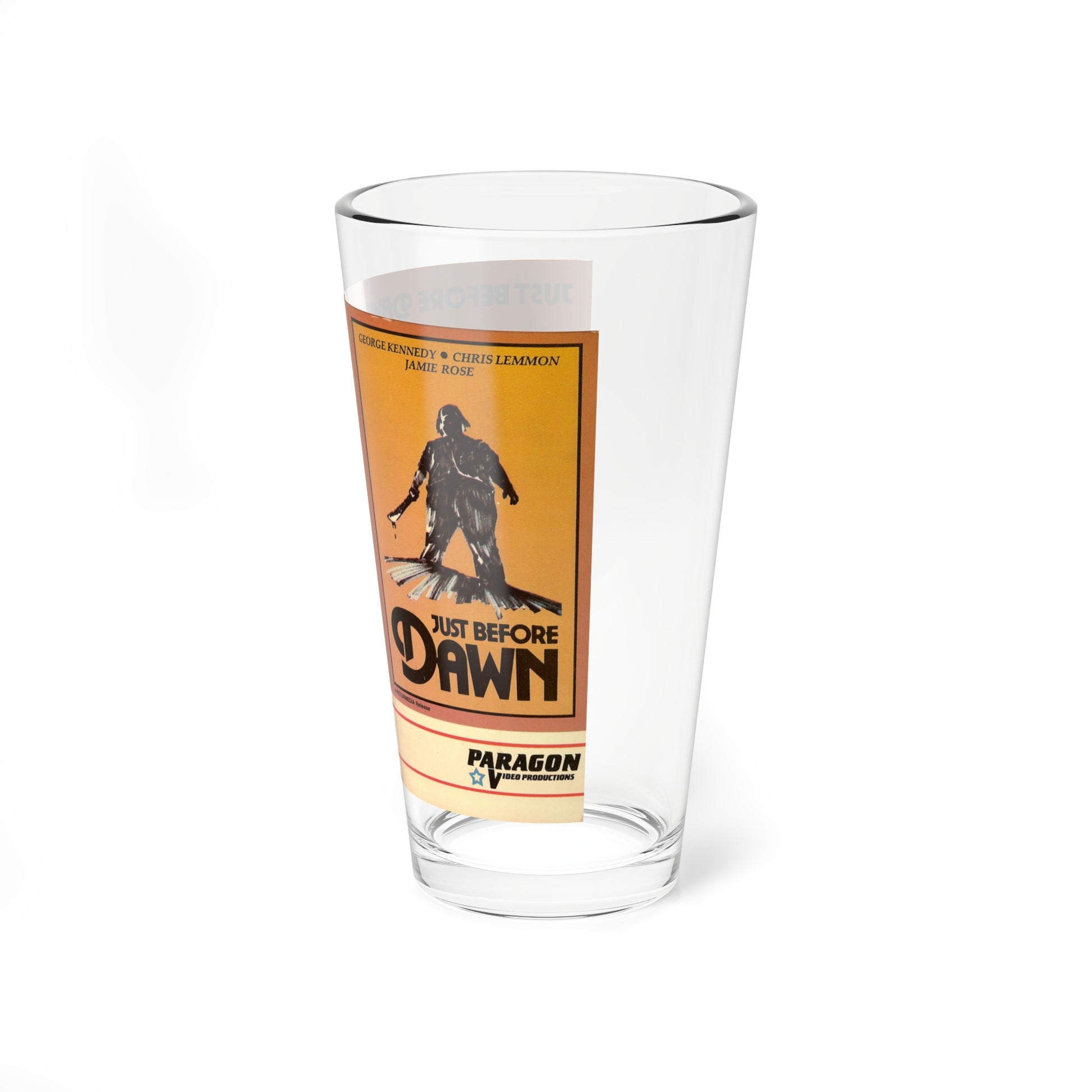 JUST BEFORE DAWN (VHS COVER) Pint Glass 16oz-Go Mug Yourself