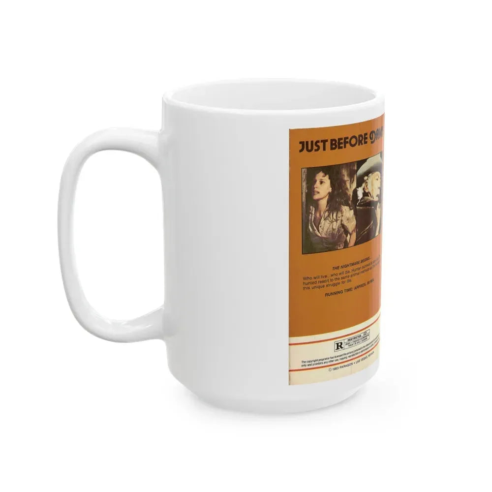 JUST BEFORE DAWN (VHS COVER) - White Coffee Mug - Go Mug Yourself