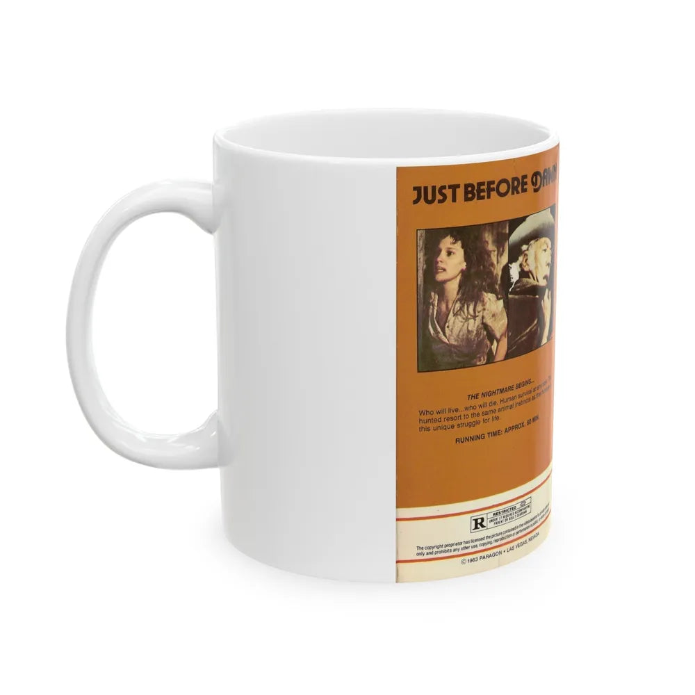 JUST BEFORE DAWN (VHS COVER) - White Coffee Mug-Go Mug Yourself