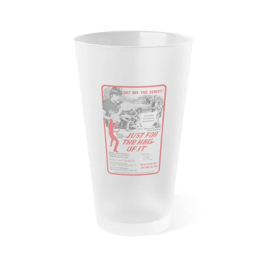 JUST FOR THE HELL OF IT 1968 Movie Poster - Frosted Pint Glass 16oz-16oz-Frosted-Go Mug Yourself