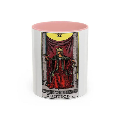 Justice (Tarot Card) Accent Coffee Mug 11oz Pink - Go Mug Yourself