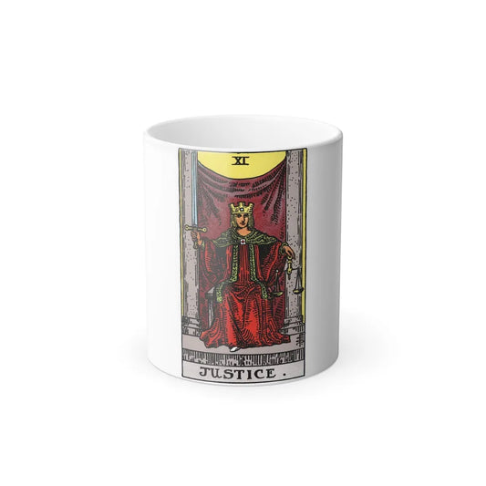 Justice (Tarot Card) Color Changing Mug 11oz-11oz-Go Mug Yourself