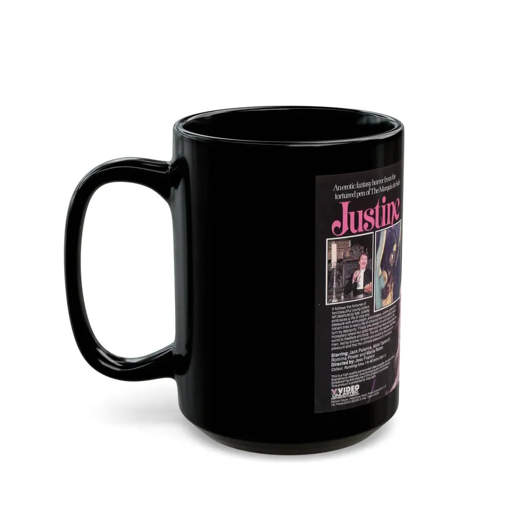 JUSTINE (VHS COVER) - Black Coffee Mug - Go Mug Yourself