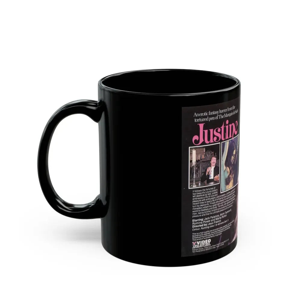 JUSTINE (VHS COVER) - Black Coffee Mug - Go Mug Yourself