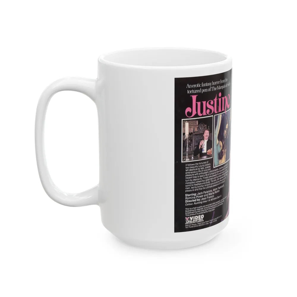 JUSTINE (VHS COVER) - White Coffee Mug-Go Mug Yourself