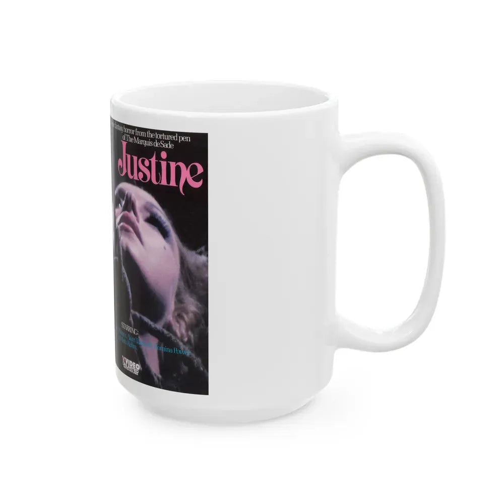 JUSTINE (VHS COVER) - White Coffee Mug - Go Mug Yourself