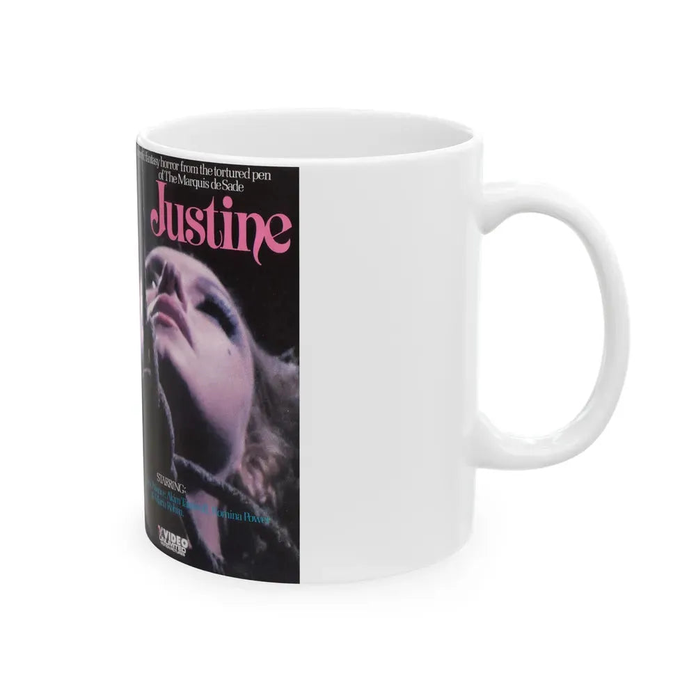 JUSTINE (VHS COVER) - White Coffee Mug - Go Mug Yourself