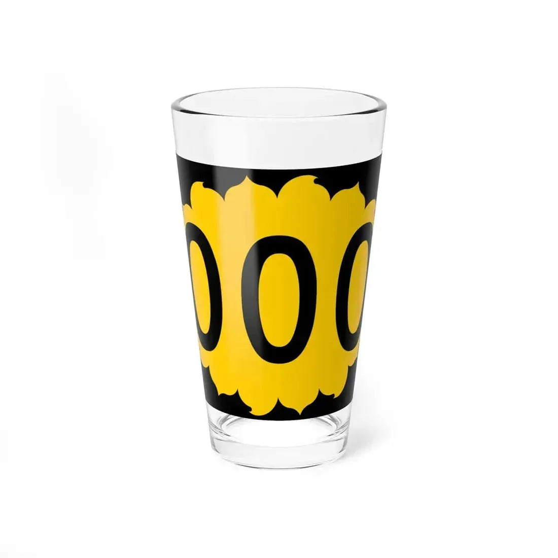 K-000 template (Kansas) (Road Sign) Pint Glass 16oz 16oz - Go Mug Yourself