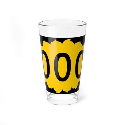 K-000 template (Kansas) (Road Sign) Pint Glass 16oz 16oz - Go Mug Yourself