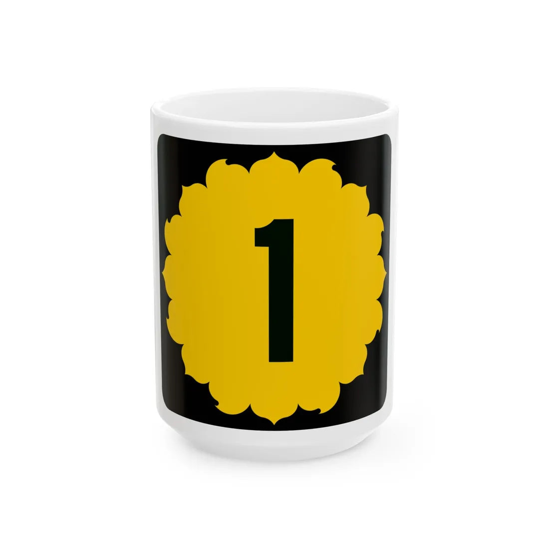 K-1 (Kansas) (Road Sign) White Coffee Mug 15oz - Go Mug Yourself