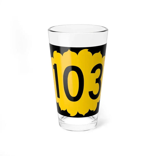 K-103 (Kansas) (Road Sign) Pint Glass 16oz 16oz - Go Mug Yourself