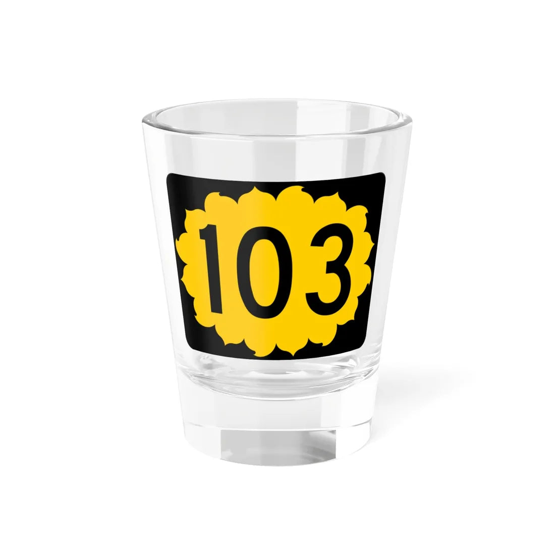 K-103 (Kansas) (Road Sign) Shot Glass 1.5oz 1.5oz - Go Mug Yourself