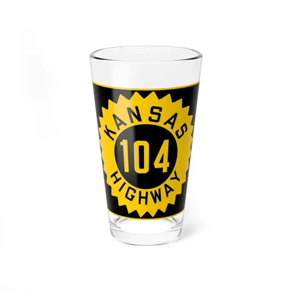 K-104 1926 (Kansas) (Road Sign) Pint Glass 16oz 16oz - Go Mug Yourself
