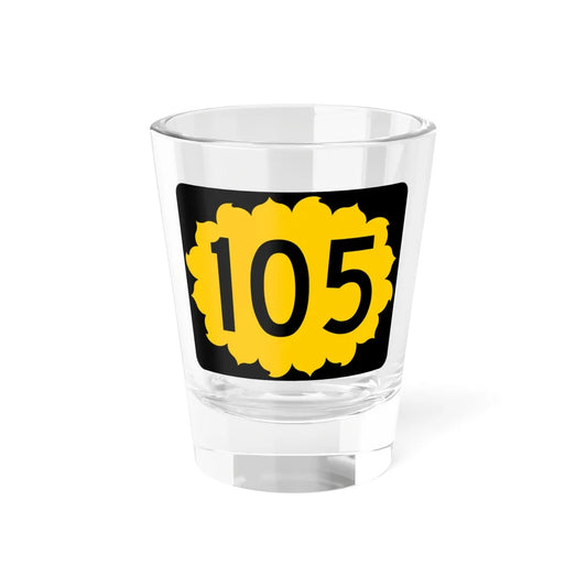 K-105 (Kansas) (Road Sign) Shot Glass 1.5oz 1.5oz - Go Mug Yourself