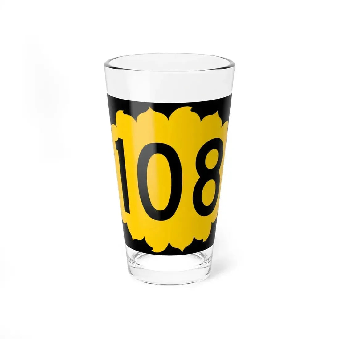 K-108 (Kansas) (Road Sign) Pint Glass 16oz 16oz - Go Mug Yourself