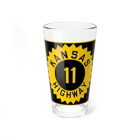 K-11 1926 (Kansas) (Road Sign) Pint Glass 16oz 16oz - Go Mug Yourself