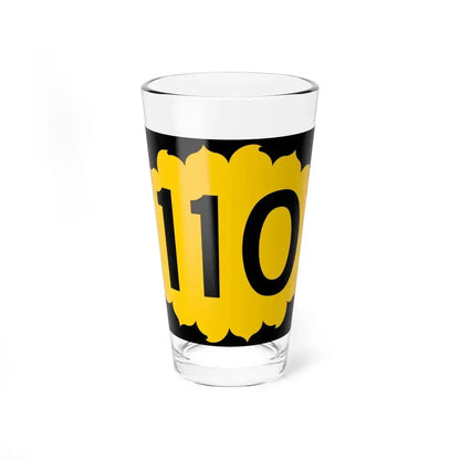 K-110 (Kansas) (Road Sign) Pint Glass 16oz 16oz - Go Mug Yourself