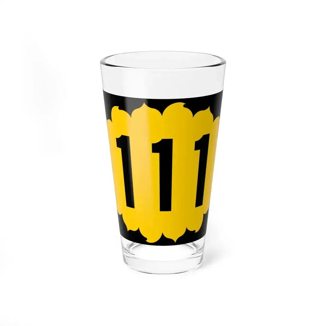 K-111 (Kansas) (Road Sign) Pint Glass 16oz 16oz - Go Mug Yourself