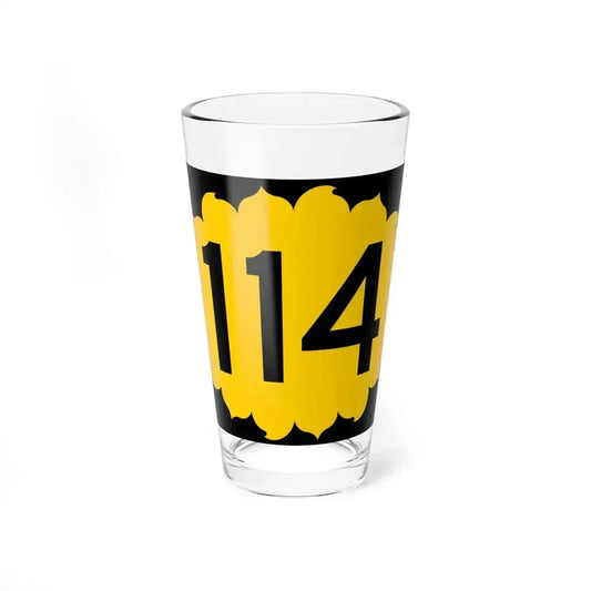 K-114 (Kansas) (Road Sign) Pint Glass 16oz 16oz - Go Mug Yourself