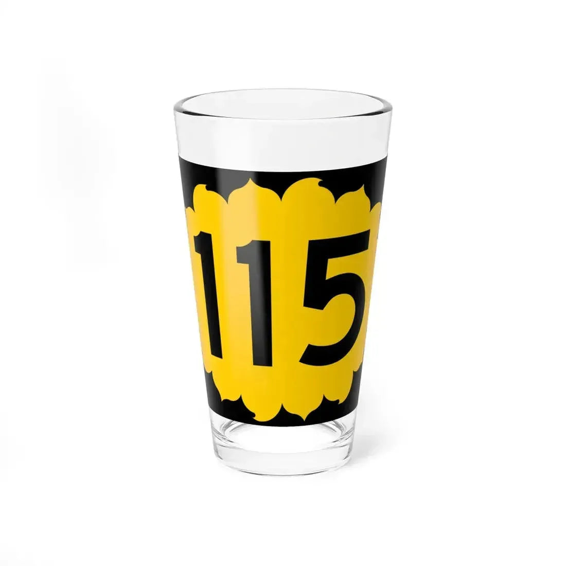 K-115 (Kansas) (Road Sign) Pint Glass 16oz 16oz - Go Mug Yourself