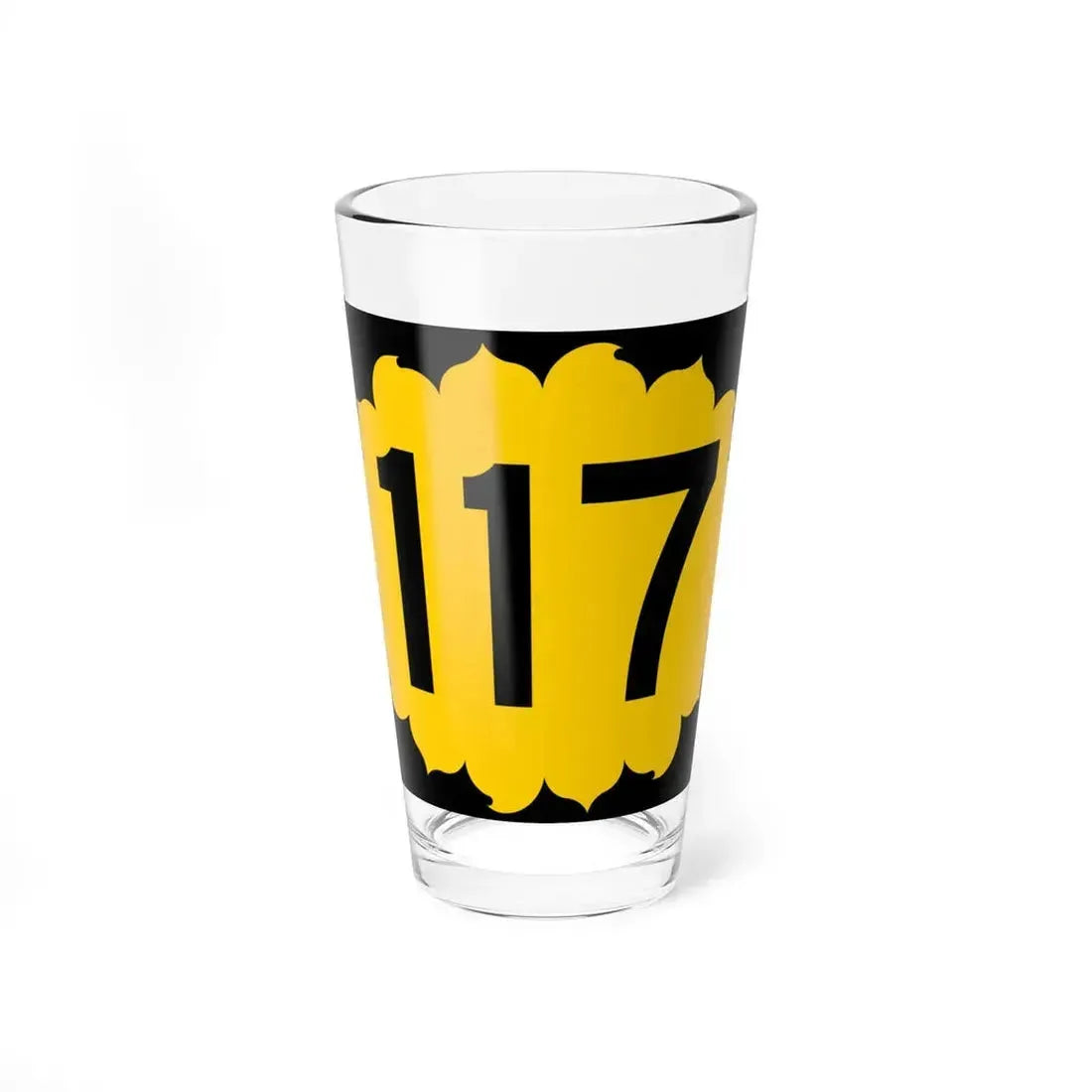 K-117 (Kansas) (Road Sign) Pint Glass 16oz 16oz - Go Mug Yourself
