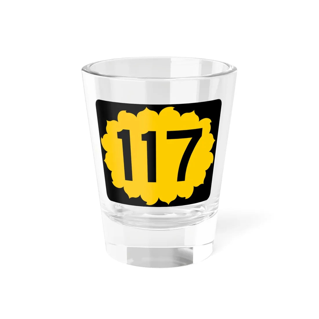 K-117 (Kansas) (Road Sign) Shot Glass 1.5oz 1.5oz - Go Mug Yourself