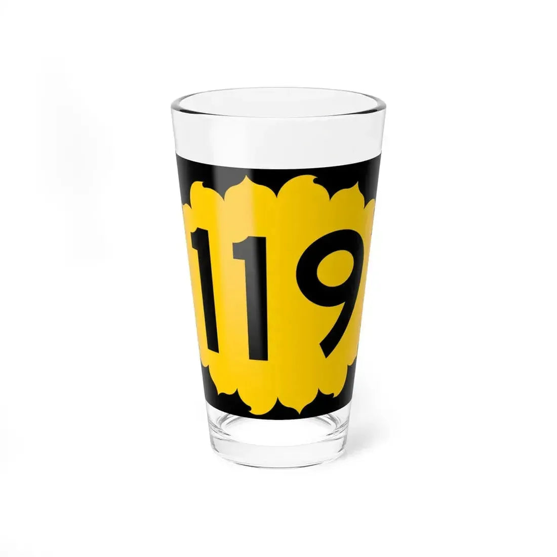 K-119 (Kansas) (Road Sign) Pint Glass 16oz 16oz - Go Mug Yourself