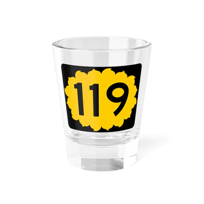 K-119 (Kansas) (Road Sign) Shot Glass 1.5oz 1.5oz - Go Mug Yourself