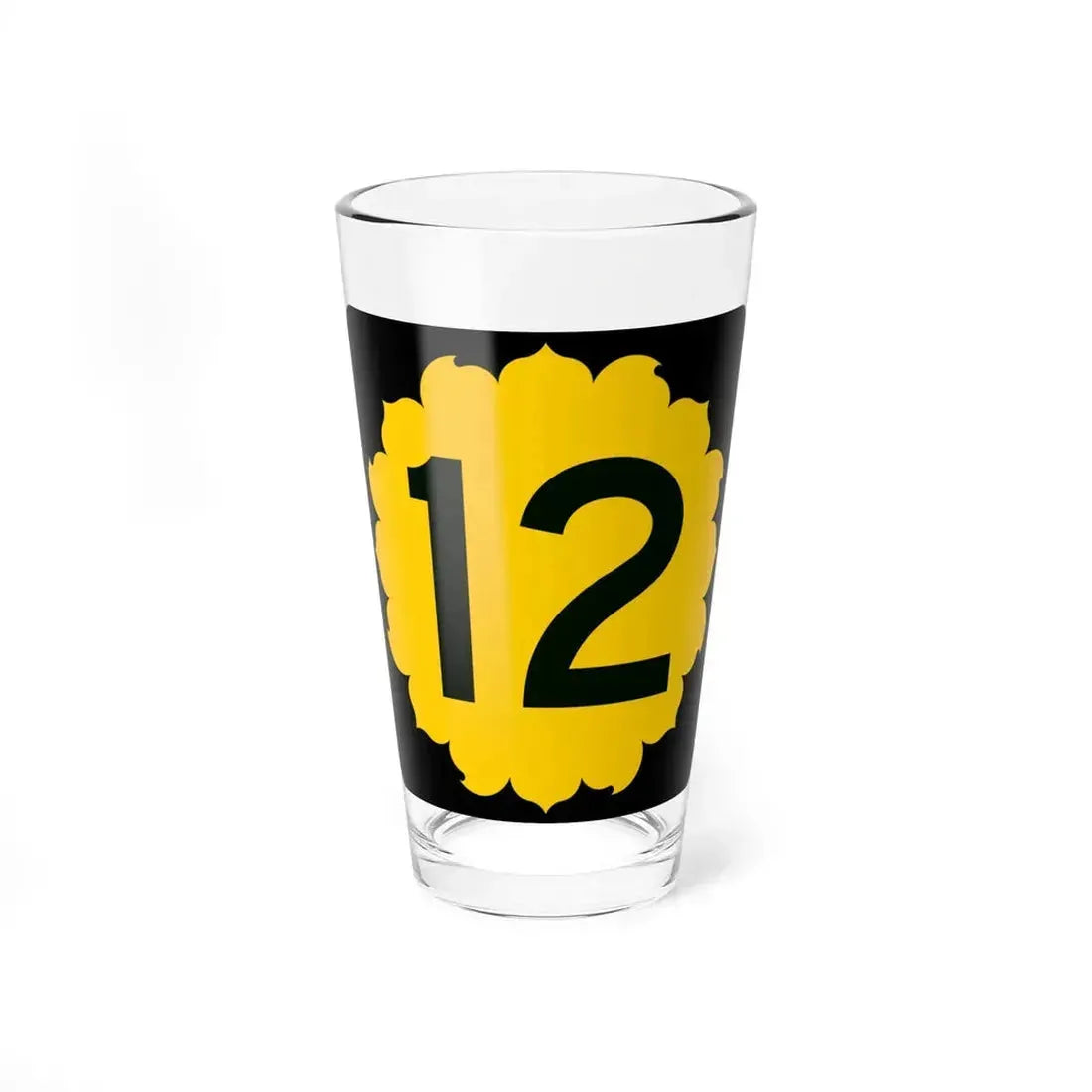 K-12 (Kansas) (Road Sign) Pint Glass 16oz 16oz - Go Mug Yourself