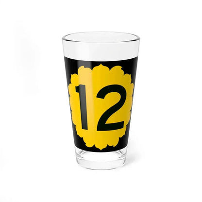 K-12 (Kansas) (Road Sign) Pint Glass 16oz 16oz - Go Mug Yourself