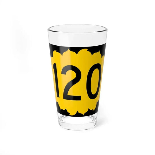 K-120 (Kansas) (Road Sign) Pint Glass 16oz 16oz - Go Mug Yourself
