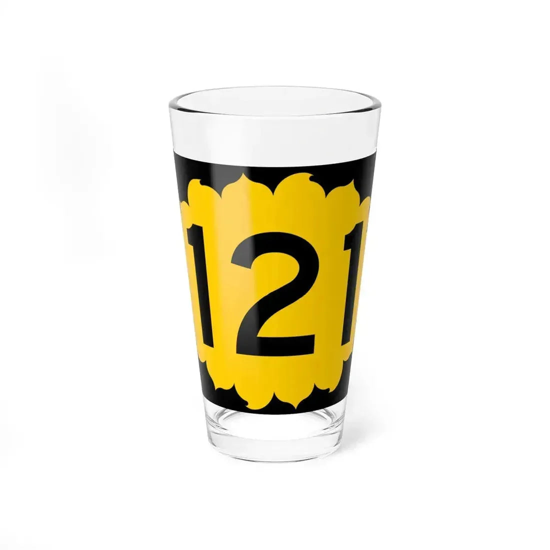 K-121 (Kansas) (Road Sign) Pint Glass 16oz 16oz - Go Mug Yourself