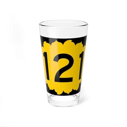 K-121 (Kansas) (Road Sign) Pint Glass 16oz 16oz - Go Mug Yourself