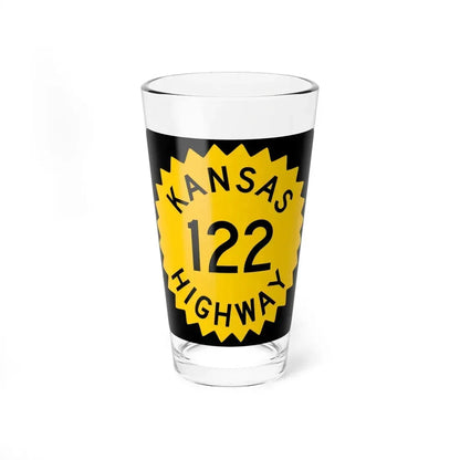K-122 1948 (Kansas) (Road Sign) Pint Glass 16oz 16oz - Go Mug Yourself