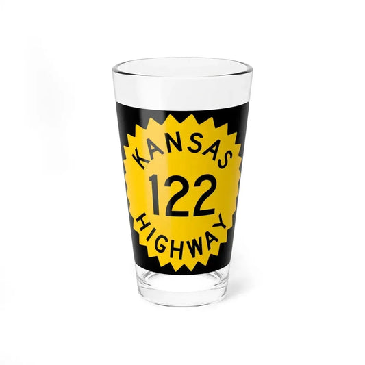 K-122 1948 (Kansas) (Road Sign) Pint Glass 16oz 16oz - Go Mug Yourself