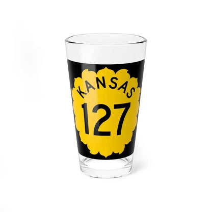 K-127 1962 (Kansas) (Road Sign) Pint Glass 16oz 16oz - Go Mug Yourself