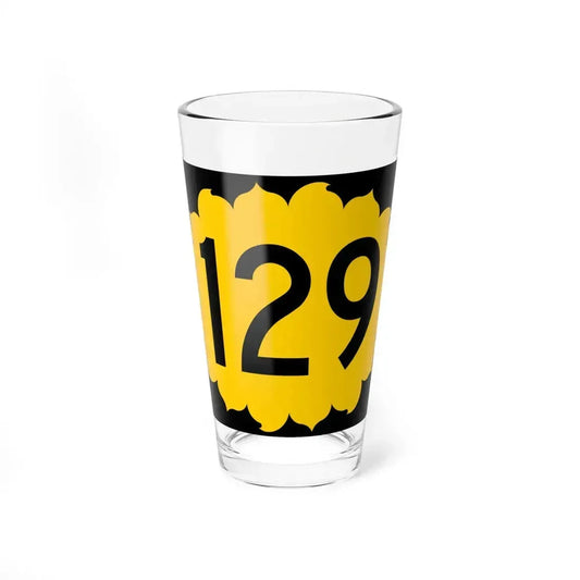 K-129 (Kansas) (Road Sign) Pint Glass 16oz 16oz - Go Mug Yourself