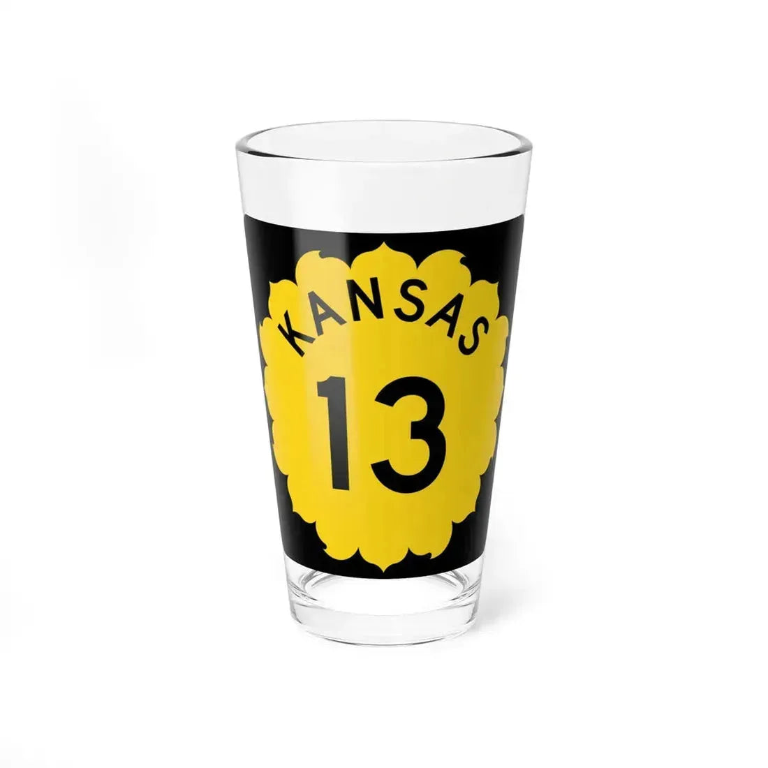 K-13 1962 (Kansas) (Road Sign) Pint Glass 16oz 16oz - Go Mug Yourself