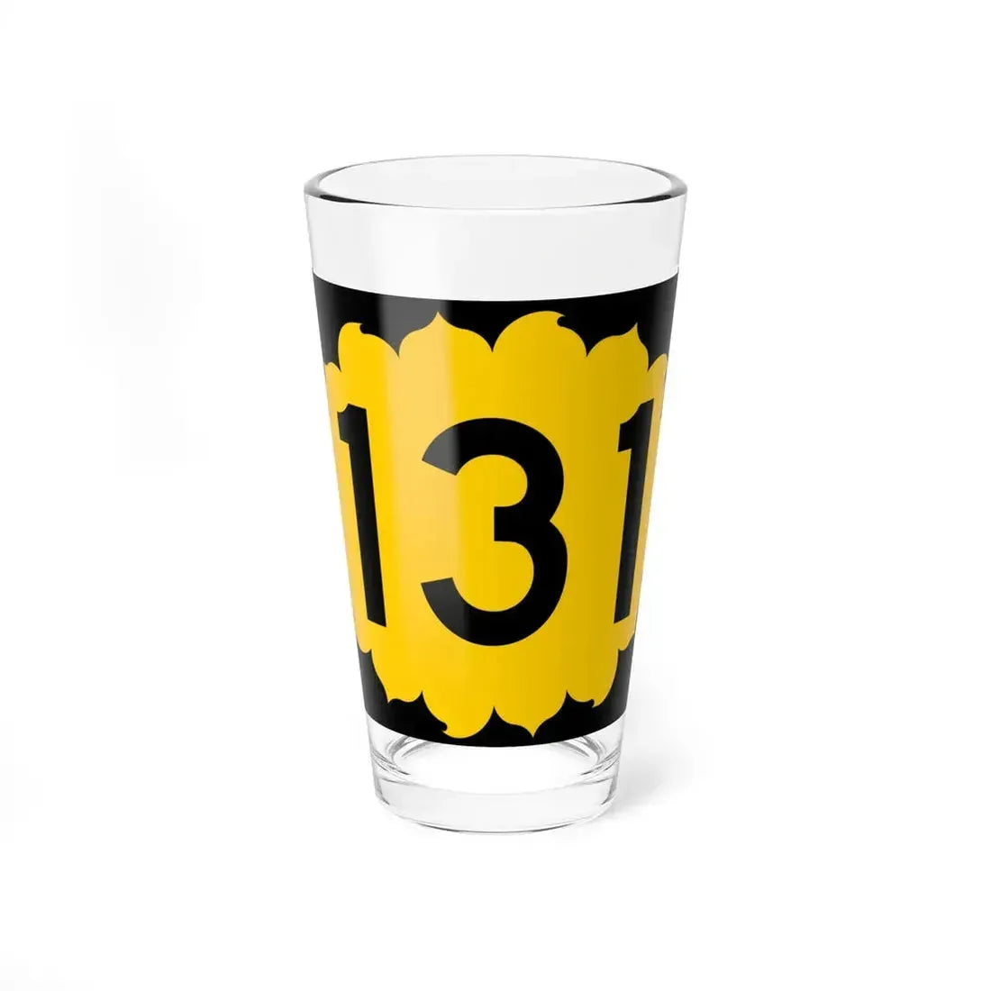 K-131 (Kansas) (Road Sign) Pint Glass 16oz 16oz - Go Mug Yourself
