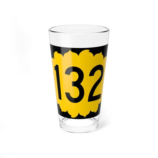 K-132 (Kansas) (Road Sign) Pint Glass 16oz 16oz - Go Mug Yourself